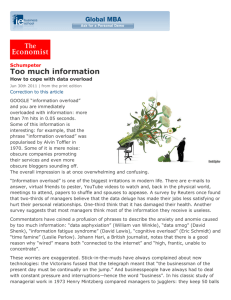 Schumpeter-Too much information The Economist
