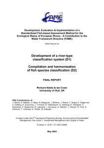 Development of a river-type classification system (D1) Compilation