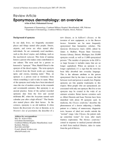 Eponymous dermatology: an overview - JPAD