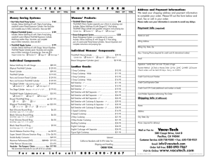 Printable Order Form - Vacu-Tech