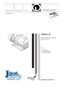 ROTARY VANE VACUUM PUMP, Leybold, Trivac B