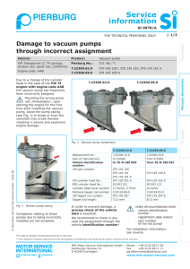 SI0078/A-Vacuum Pump Damage Incorrect Assembly