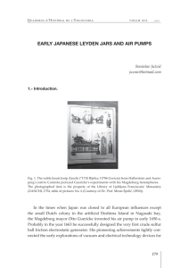 early japanese leyden jars and air pumps