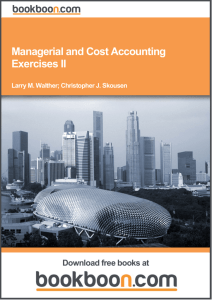 Managerial and Cost Accounting Exercises II