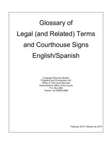 Glossary of Legal (and Related) Terms and Courthouse Signs