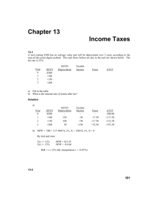 Chapter 13 Income Taxes