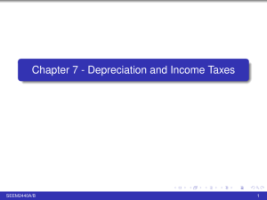Chapter 7 - Depreciation and Income Taxes