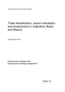 Trade liberalization, export orientation and employment in Argentina