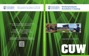 Undergraduate Academic Catalog - Concordia University Wisconsin