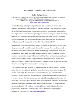 😂 Scope and delimitation example in thesis. Delimitation and Scope of ...