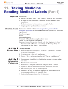 11. Taking Medicine Reading Medical Labels (Part 1)