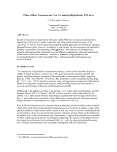 Effect of Heat Treatment and Case Carburizing High-Density