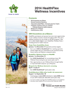 2014 HealthFlex Wellness Incentives