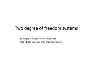 Two degree of freedom systems