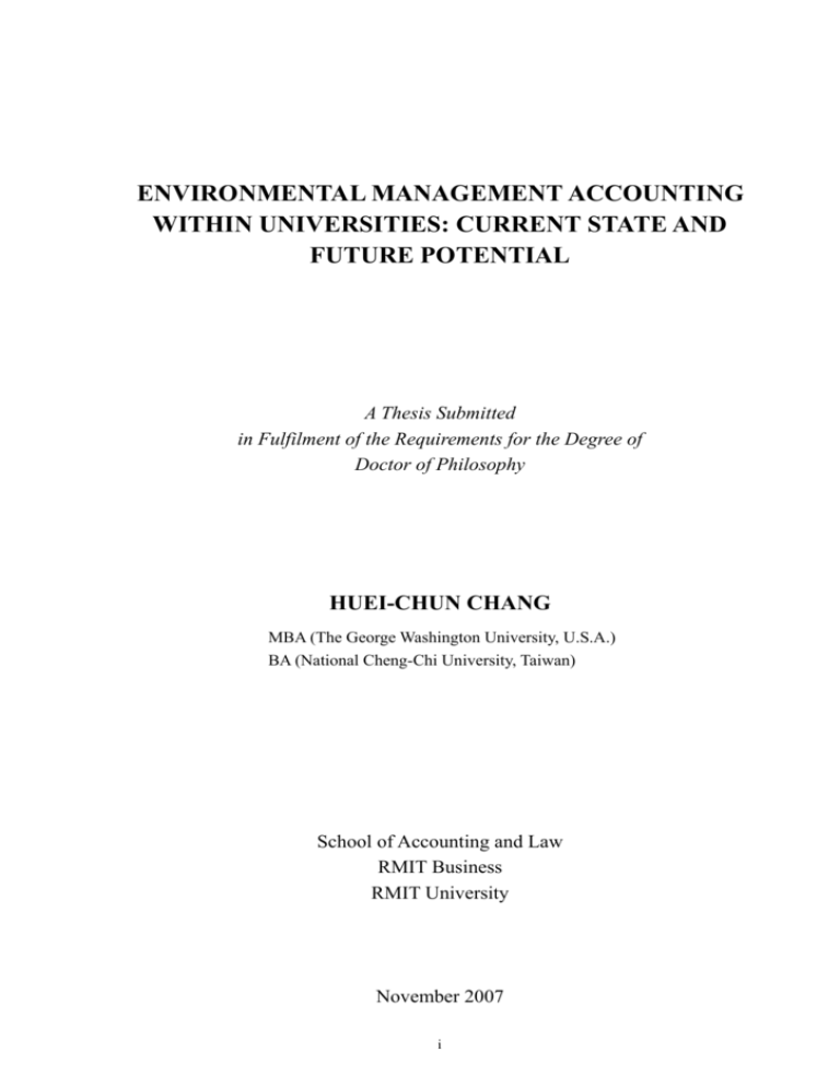 environmental management accounting thesis