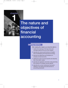 1 The nature and objectives of financial accounting