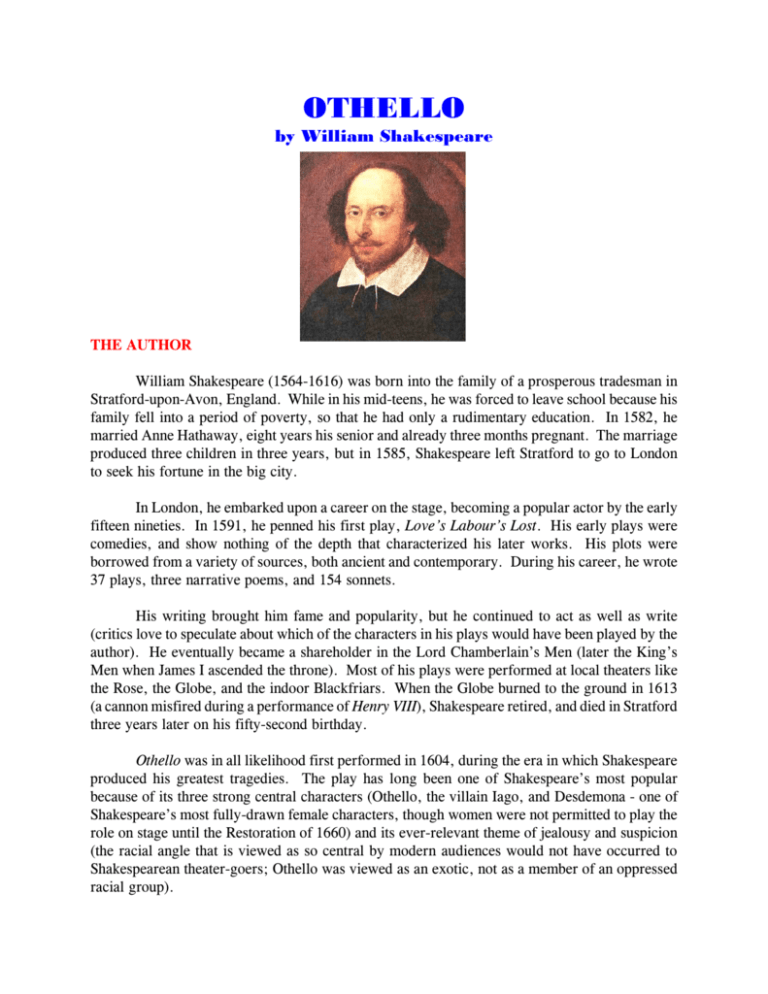 Реферат: Othello Essay Research Paper William Shakespeares Othello