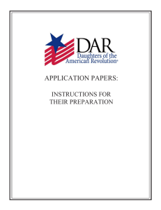 Application Papers: Instructions for their Preparation