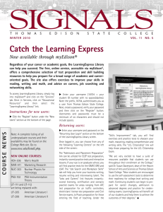 Catch the Learning Express - Thomas Edison State University