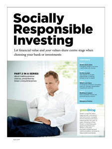 Socially Responsible Investing