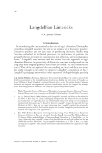 Langdellian Limericks - Southwestern Law School