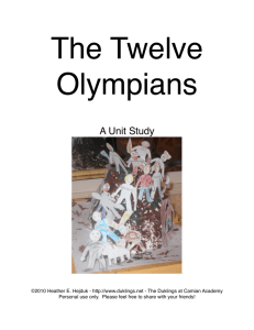 Twelve Olympians Unit Study