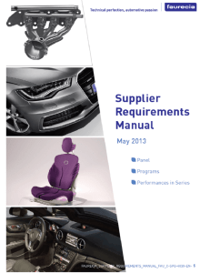 supplier requirements manual