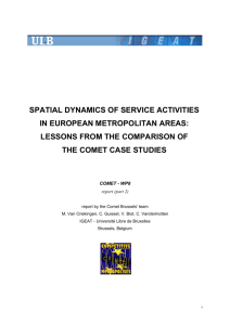 spatial dynamics of service activities in european metropolitan areas