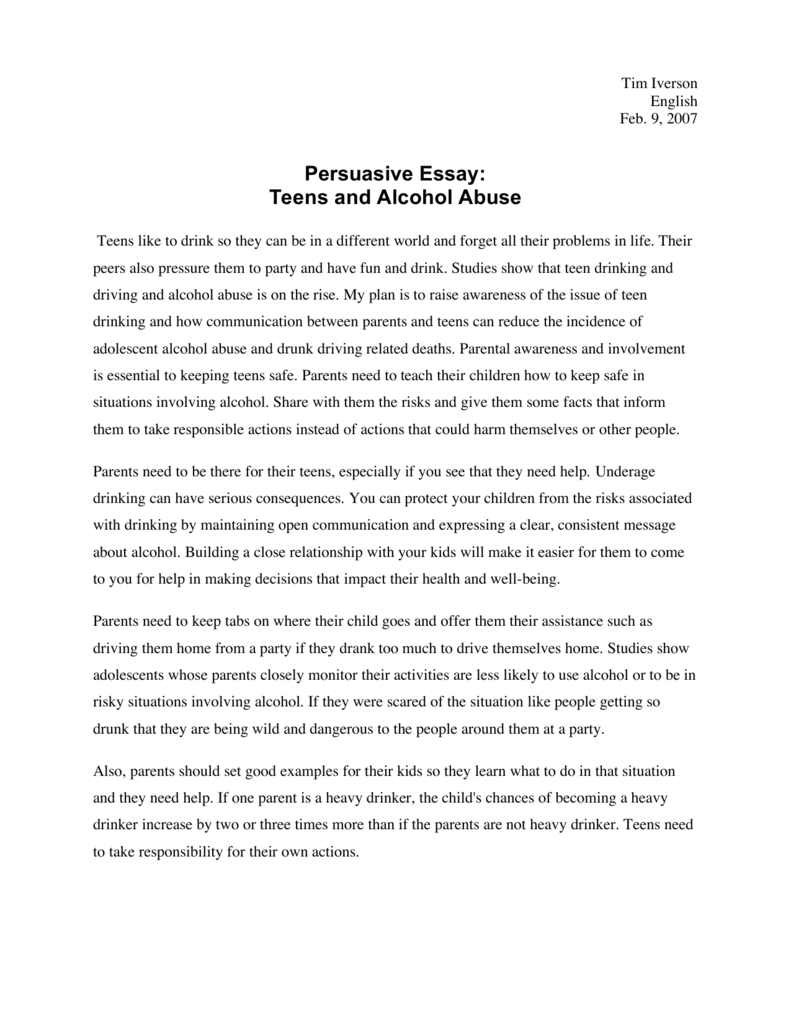 persuasive essay about drugs with introduction body and conclusion