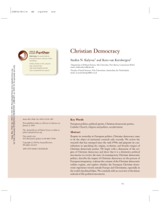 Christian Democracy - Stathis Kalyvas