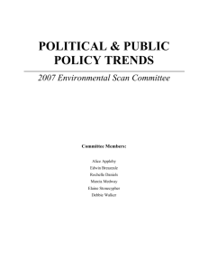 Political and Public Policy Trends