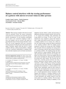 Balance control interferes with the tracing performance of a pattern