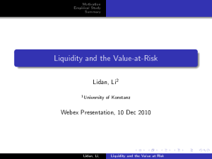 Liquidity and the Value-at-Risk