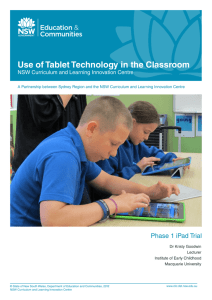 Use of Tablet Technology in the Classroom