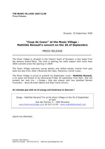 Coup de Coeur” at the Music Village : Mathilde Renault's concert on