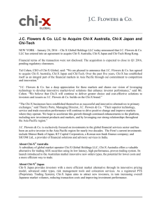 News Release Chi-X Global Holdings LLC J.C. Flowers & Co. LLC