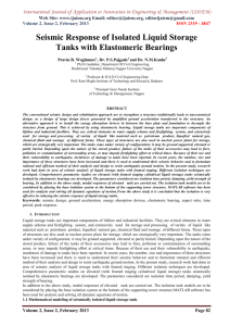 Seismic Response of Isolated Liquid Storage Tanks with