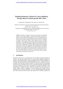 Modeling Respiratory Motion for Cancer Radiation Therapy Based