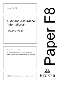 Audit and Assurance (International)