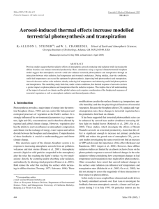 Aerosol-induced thermal effects increase modelled terrestrial