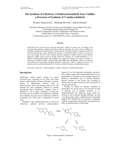 The Synthesis of 4-Hydroxy-3-Methoxybenzonitrile from Vanillin: a