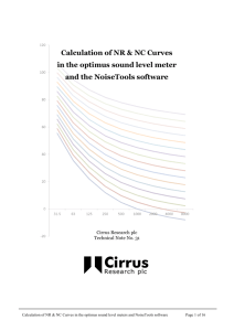 Calculation of NR & NC Curves in the optimus sound level meter