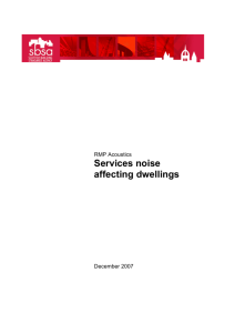 Services noise affecting dwellings