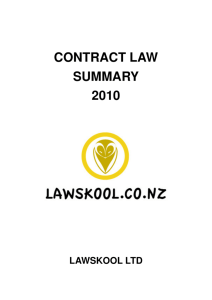 contract law summary 2010