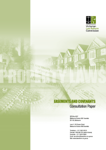 Property Laws, Easements and Covenants: Consultation Paper