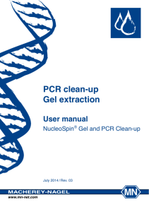 PCR clean-up Gel extraction - MACHEREY