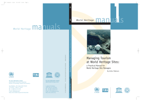 Managing Tourism at World Heritage Sites