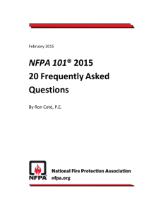 NFPA 101® 2015 20 Frequently Asked Questions