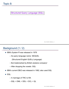 Topic 8: Background (1 / 2)