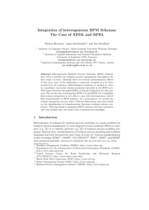 Integration of heterogeneous BPM Schemas